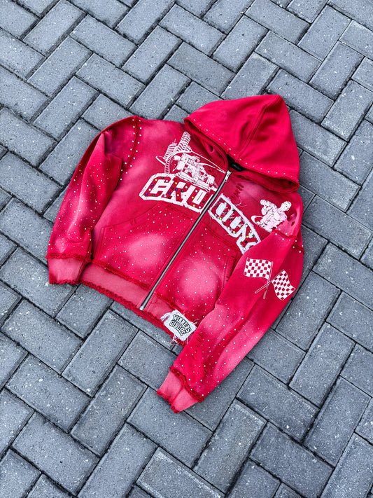 Winners Circle Rhinestone Hoodie (Red)