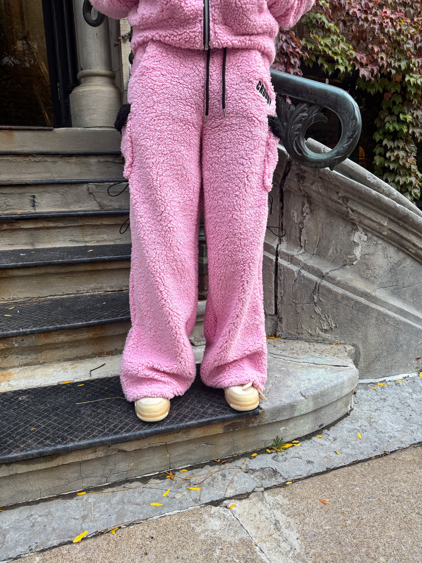 Pink Sherpa Pants