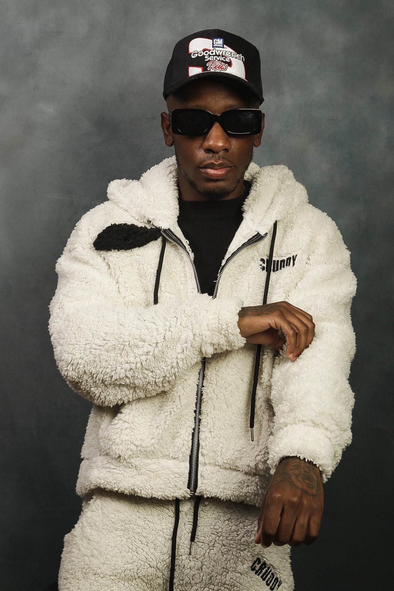 White Sherpa Hoodie