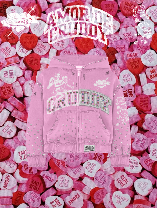 Amor De Cruddy Hoodie (Pink)