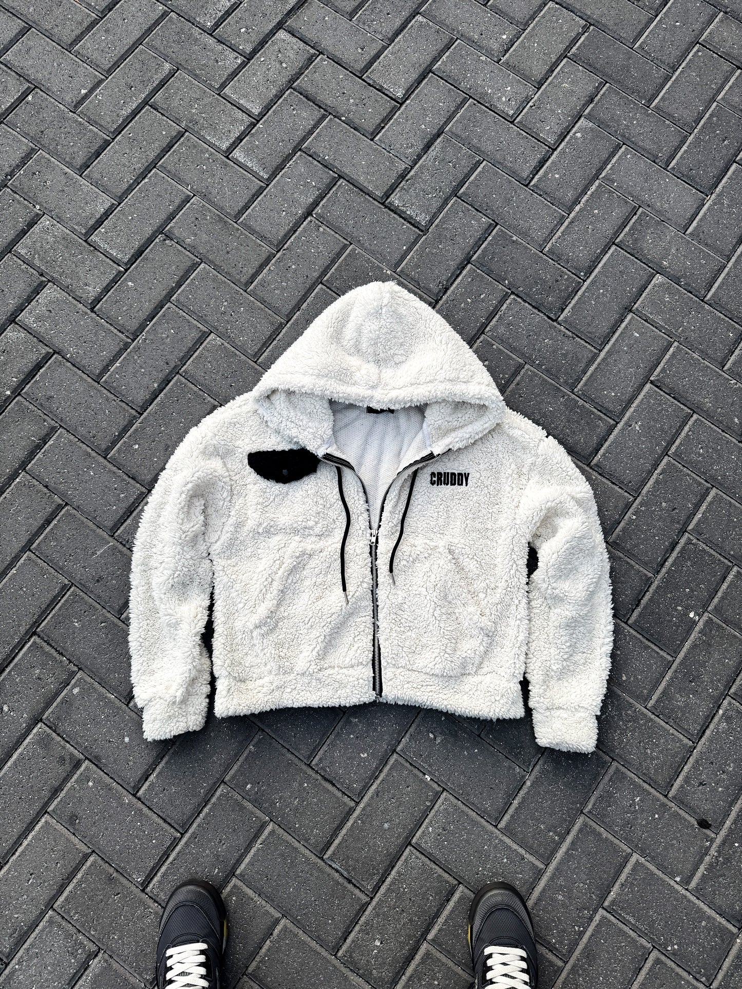 White Sherpa Hoodie