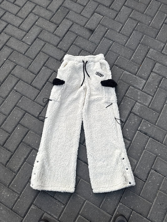 V2 White Sherpa pants