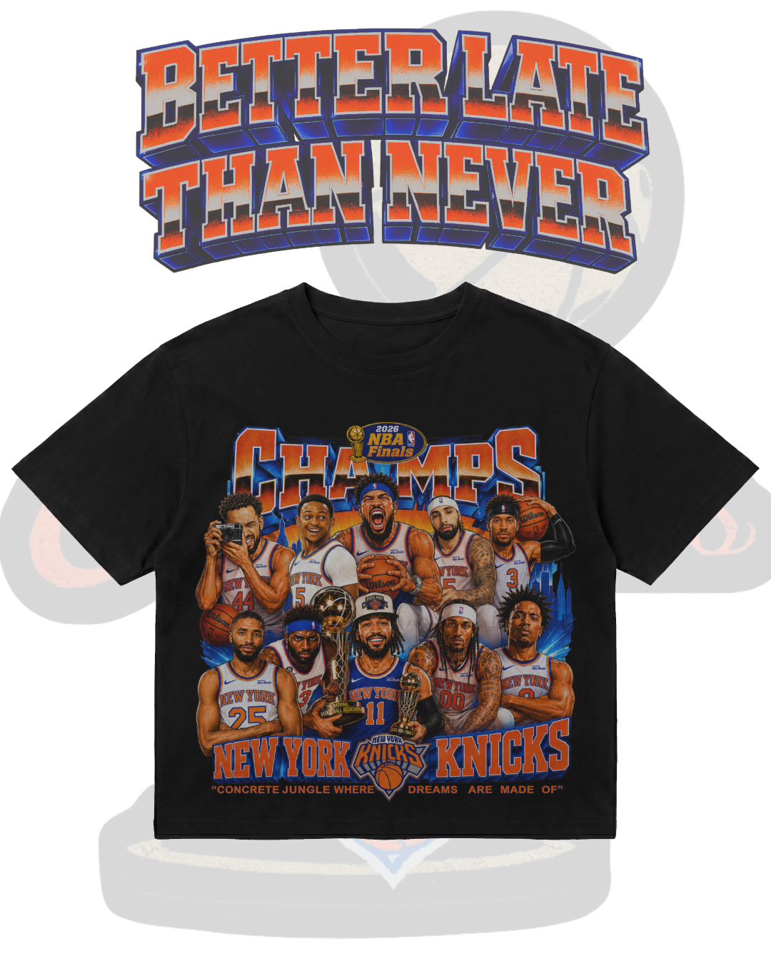 Knicks Caricature Championship T-Shirt (Black)