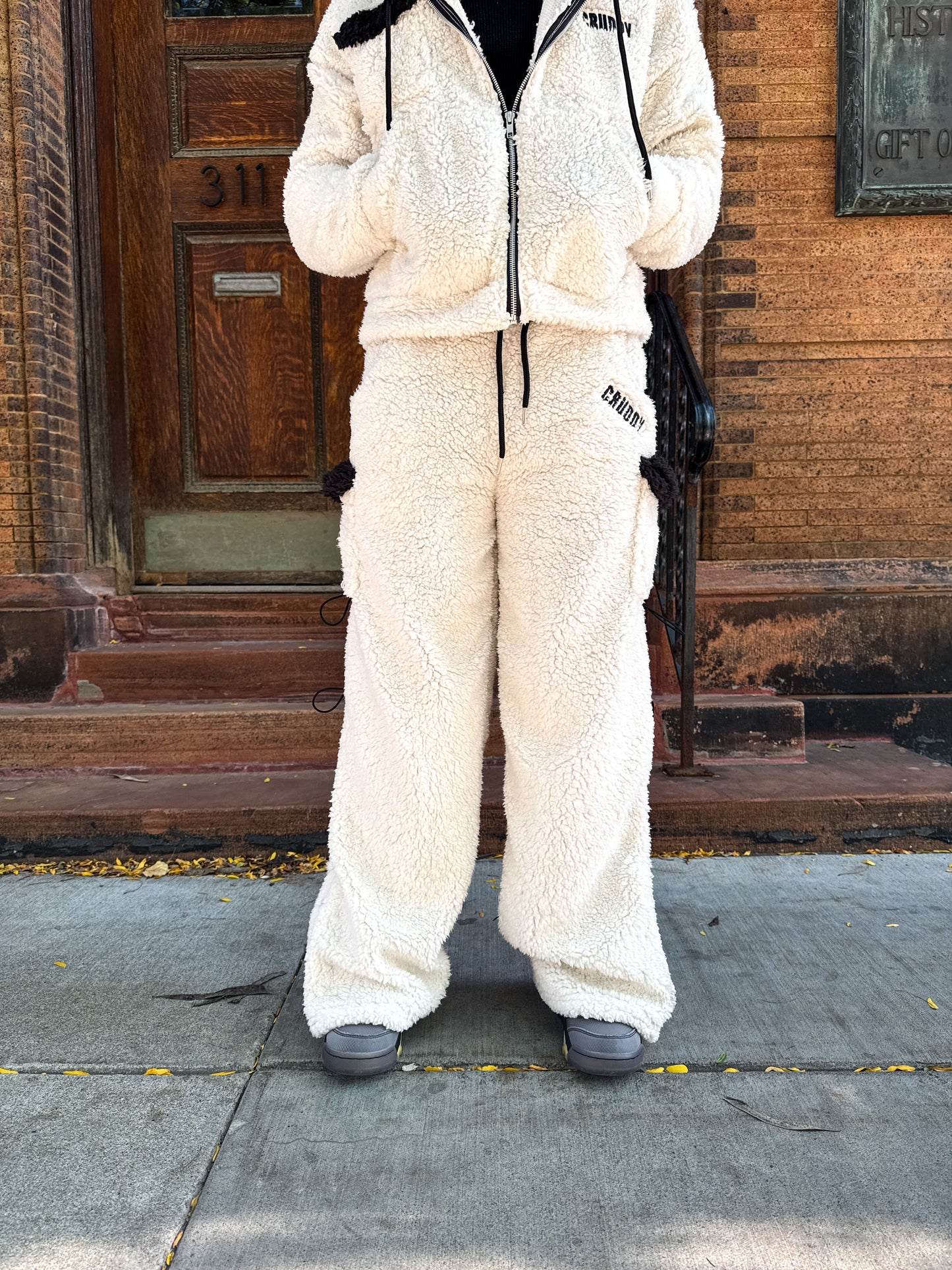 White Sherpa Pants