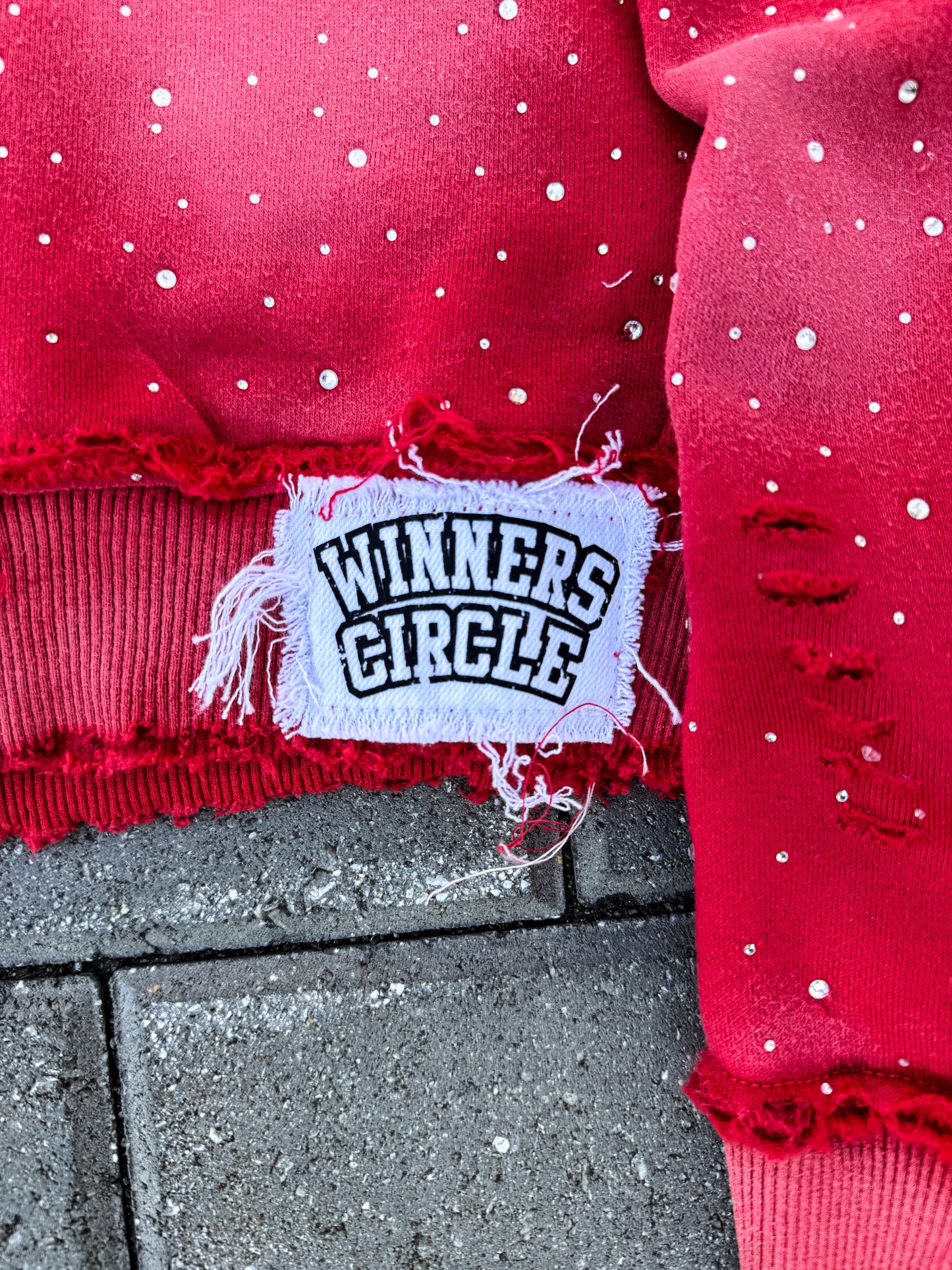 Winners Circle Rhinestone Hoodie (Red)
